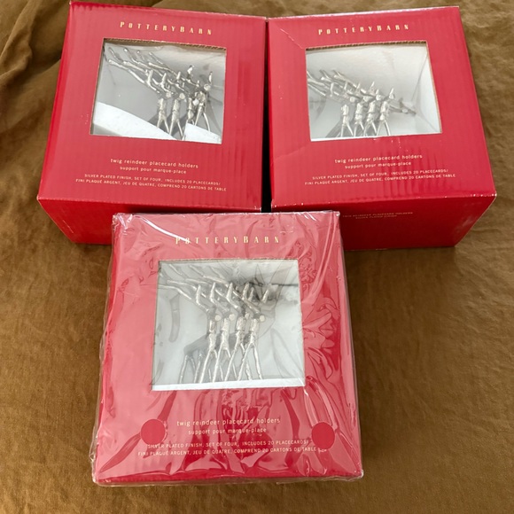 Pottery Barn Twig Reindeer place card holders for Ralph Lauren Christmas look - Picture 2 of 3